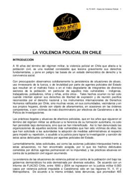 La violencia policial en Chile