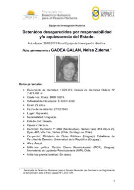 Detenidos desaparecidos por responsabilidad y/o aquiescencia del Estado. Ficha perteneciente a GA...