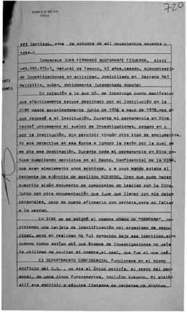 Declaración judicial de Juan Francisco Bustamante Figueroa