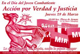 Acción por verdad y justicia. Día del Joven Combatiente