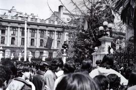 Fotografía de estudiantes secundarios en el Congreso Nacional