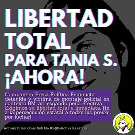 Libertad total para Tania S ¡Ahora!