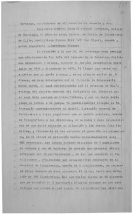 Declaración judicial de Conrado Rodolfo Pacheco Cárdenas