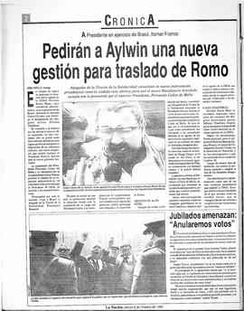 Pedirán a Aylwin una nueva gestión para traslado de Romo