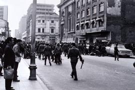 Fotografía de Carabineros en manifestación