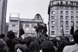 Fotografía vocería de estudiantes secundarios