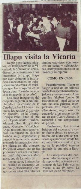 Illapu visita la Vicaría