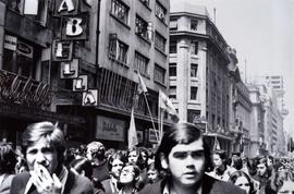 Fotografía marcha de estudiantes secundarios