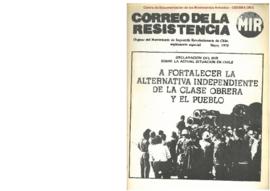 Correo de la Resistencia. Suplemento especial, mayo 1978