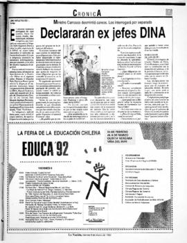 Declararán ex jefes de la DINA