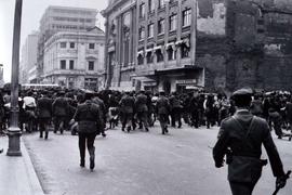 Fotografía de Carabineros en manifestación