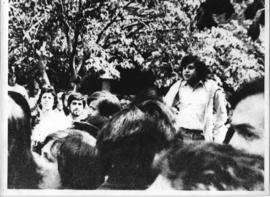 Fotografía de asamblea de estudiantes