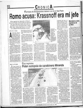 Romo acusa: Krassnoff era mi jefe