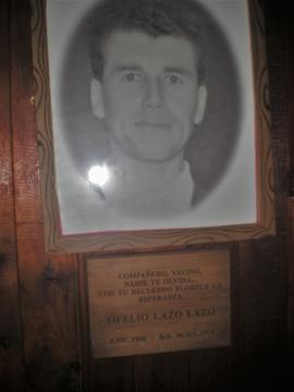 Placa conmemorativa de Ofelio Lazo