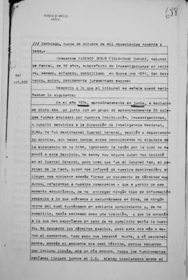 Declaración judicial de Eugenio Jesús Fieldhouse Chávez