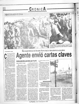 Agente envió cartas clave