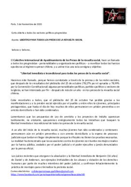 Carta abierta a todos los sectores políticos progresistas