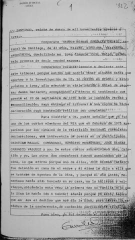 Declaración judicial de Héctor Hernán González Osorio