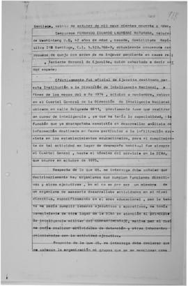 Declaración judicial de Fernando Lauriani Maturana