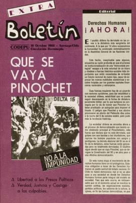 Boletín CODEPU. Extra, 18 Octubre 1988