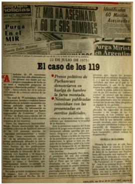 El caso de los 119