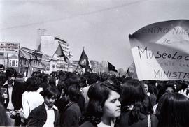 Fotografía de estudiantes en manifestación