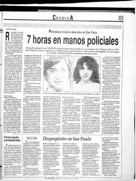 7 horas en manos policiales