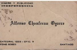 Tarjeta de presentación de Alfonso Chanfreau