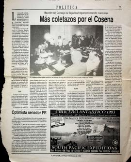 Más coletazos por el COSENA