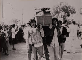 Fotografía de Jaime Palleras y Jaime González en el funeral de Adolfo Palleras