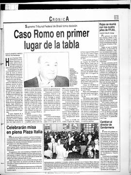 Caso Romo en primer lugar de la tabla