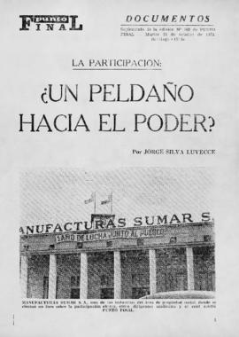 La participación. ¿un peldaño hacia el poder?