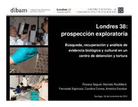 Peritaje arqueológico en Londres 38: prospección exploratoria