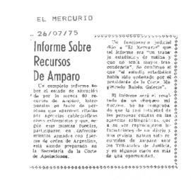 Informe sobre recursos de amparo