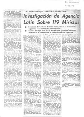 Investigación de Agencia Latin sobre 119 miristas