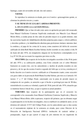 Confirmación de sentencia por delito de secuestro calificado de Ruth María Escobar Salinas