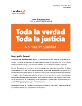 Ficha técnica de exposición itinerante: Toda la Verdad, Toda la Justicia