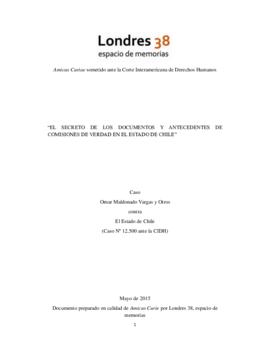 El secreto de los documentos y antecedentes de comisiones de verdad en el Estado de Chile